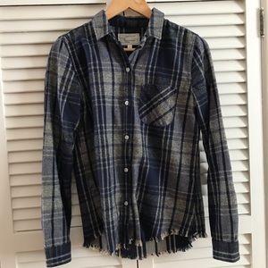 Nordstrom Current Elliott Flannel Plaid Shirt